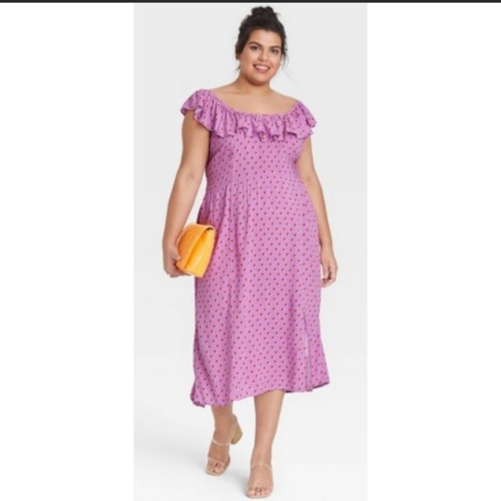 Ava & Viv Purple Dot Dress